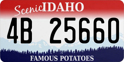 ID license plate 4B2566O