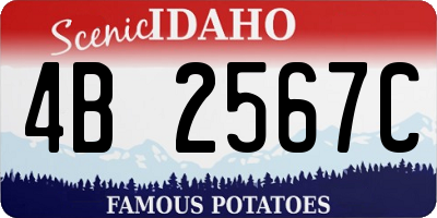 ID license plate 4B2567C
