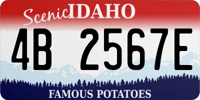 ID license plate 4B2567E