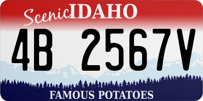 ID license plate 4B2567V
