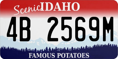 ID license plate 4B2569M
