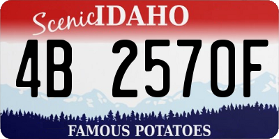 ID license plate 4B2570F