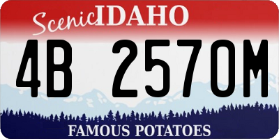 ID license plate 4B2570M