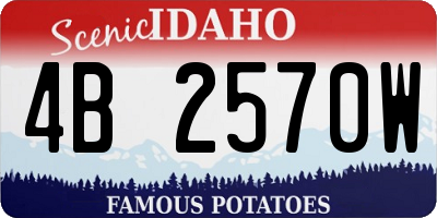 ID license plate 4B2570W