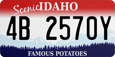 ID license plate 4B2570Y