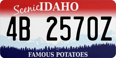 ID license plate 4B2570Z