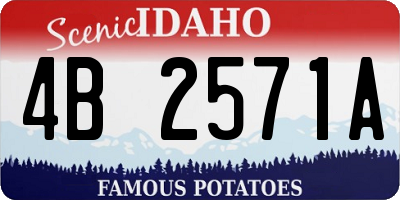 ID license plate 4B2571A