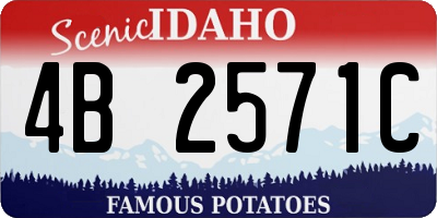 ID license plate 4B2571C