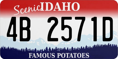 ID license plate 4B2571D