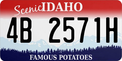 ID license plate 4B2571H