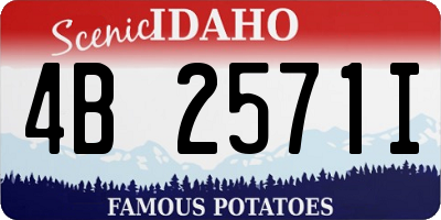 ID license plate 4B2571I