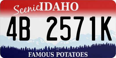 ID license plate 4B2571K