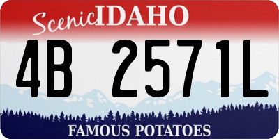ID license plate 4B2571L