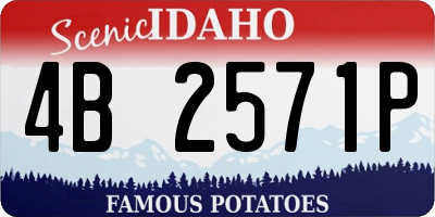 ID license plate 4B2571P