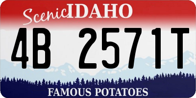 ID license plate 4B2571T