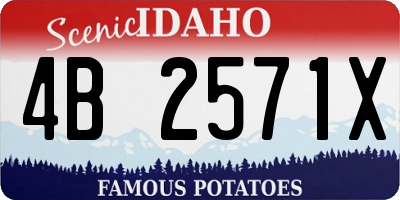ID license plate 4B2571X
