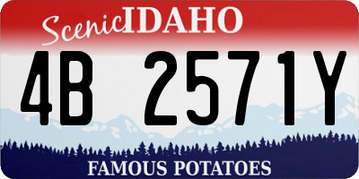 ID license plate 4B2571Y