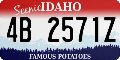 ID license plate 4B2571Z