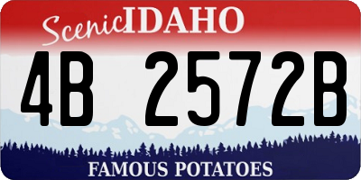 ID license plate 4B2572B