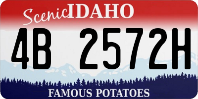 ID license plate 4B2572H