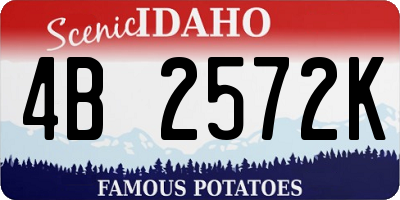 ID license plate 4B2572K
