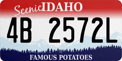 ID license plate 4B2572L
