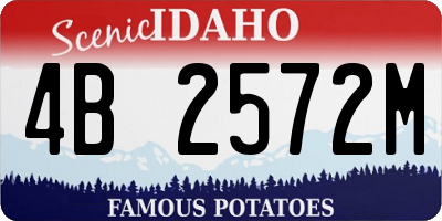 ID license plate 4B2572M