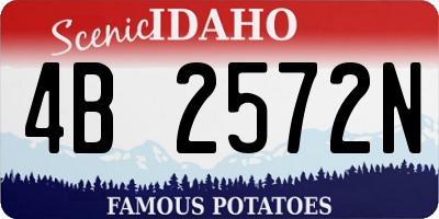 ID license plate 4B2572N