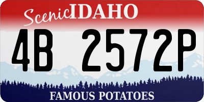ID license plate 4B2572P