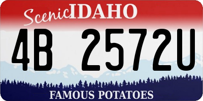 ID license plate 4B2572U