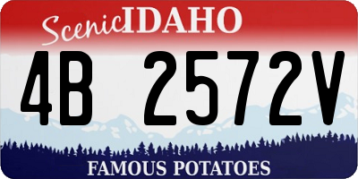 ID license plate 4B2572V