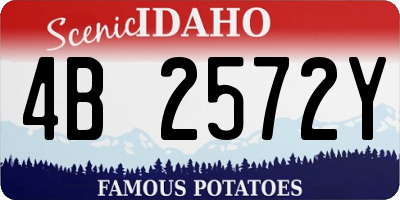 ID license plate 4B2572Y