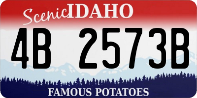 ID license plate 4B2573B