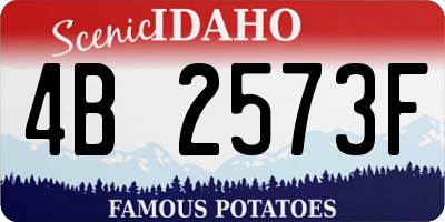 ID license plate 4B2573F