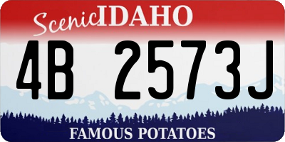 ID license plate 4B2573J