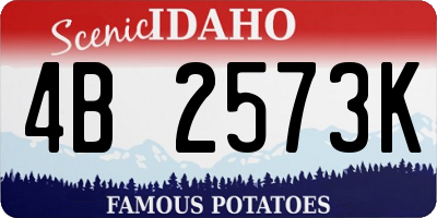 ID license plate 4B2573K