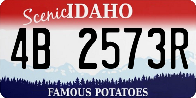 ID license plate 4B2573R