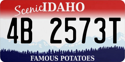 ID license plate 4B2573T