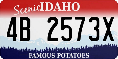 ID license plate 4B2573X