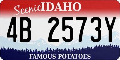 ID license plate 4B2573Y