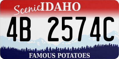 ID license plate 4B2574C