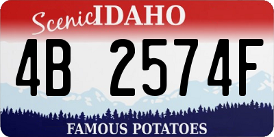 ID license plate 4B2574F