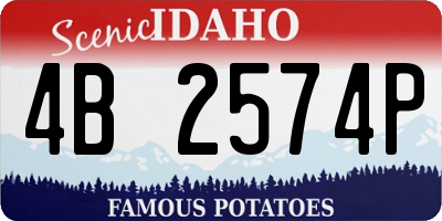ID license plate 4B2574P