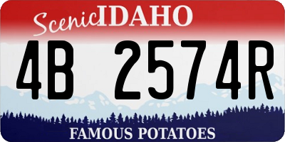 ID license plate 4B2574R