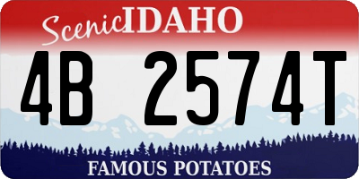 ID license plate 4B2574T