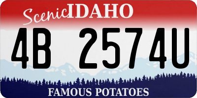 ID license plate 4B2574U