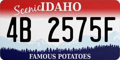 ID license plate 4B2575F