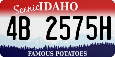 ID license plate 4B2575H