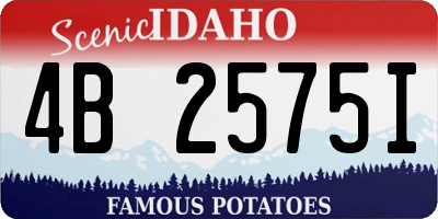 ID license plate 4B2575I