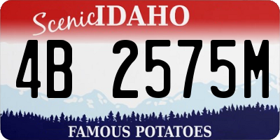 ID license plate 4B2575M